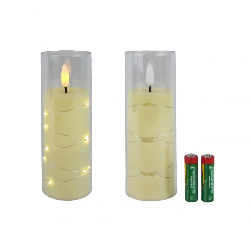 Świeca LED oplatana 15cm